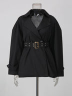 Mishell Black Belt Coat