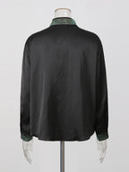 Missy Black Diamante Long Sleeve Shirt