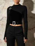 Mishka Black Belt Top