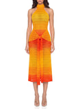 Jarnuq Halterneck Ombre Midi Dress Flowering Girl