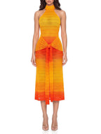 Jarnuq Halterneck Ombre Midi Dress Flowering Girl