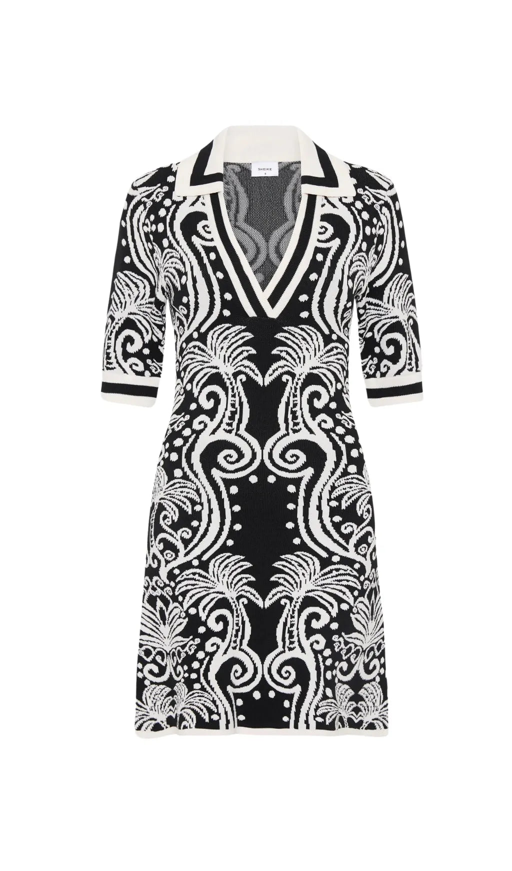 Benita V Neck Bandage Mini Dress Flowering Girl