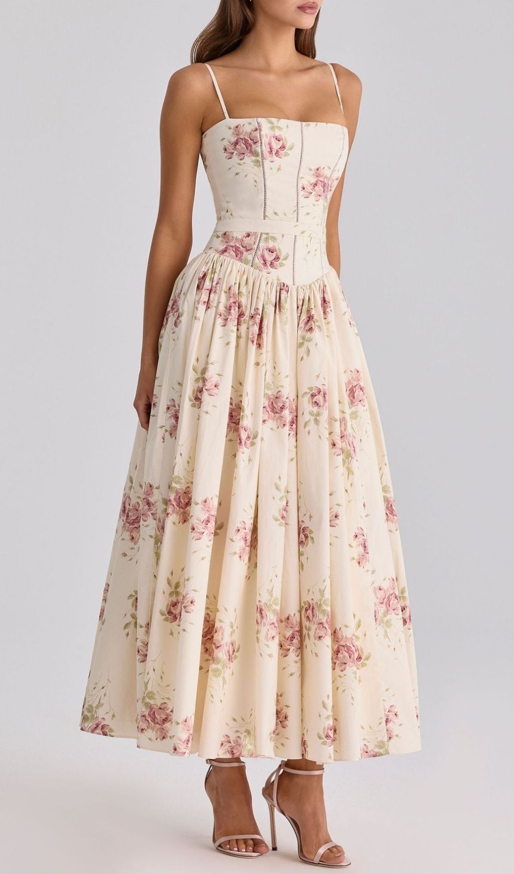 Laria Strappy Floral Maxi Dress Flowering Girl