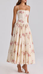 Laria Strappy Floral Maxi Dress Flowering Girl