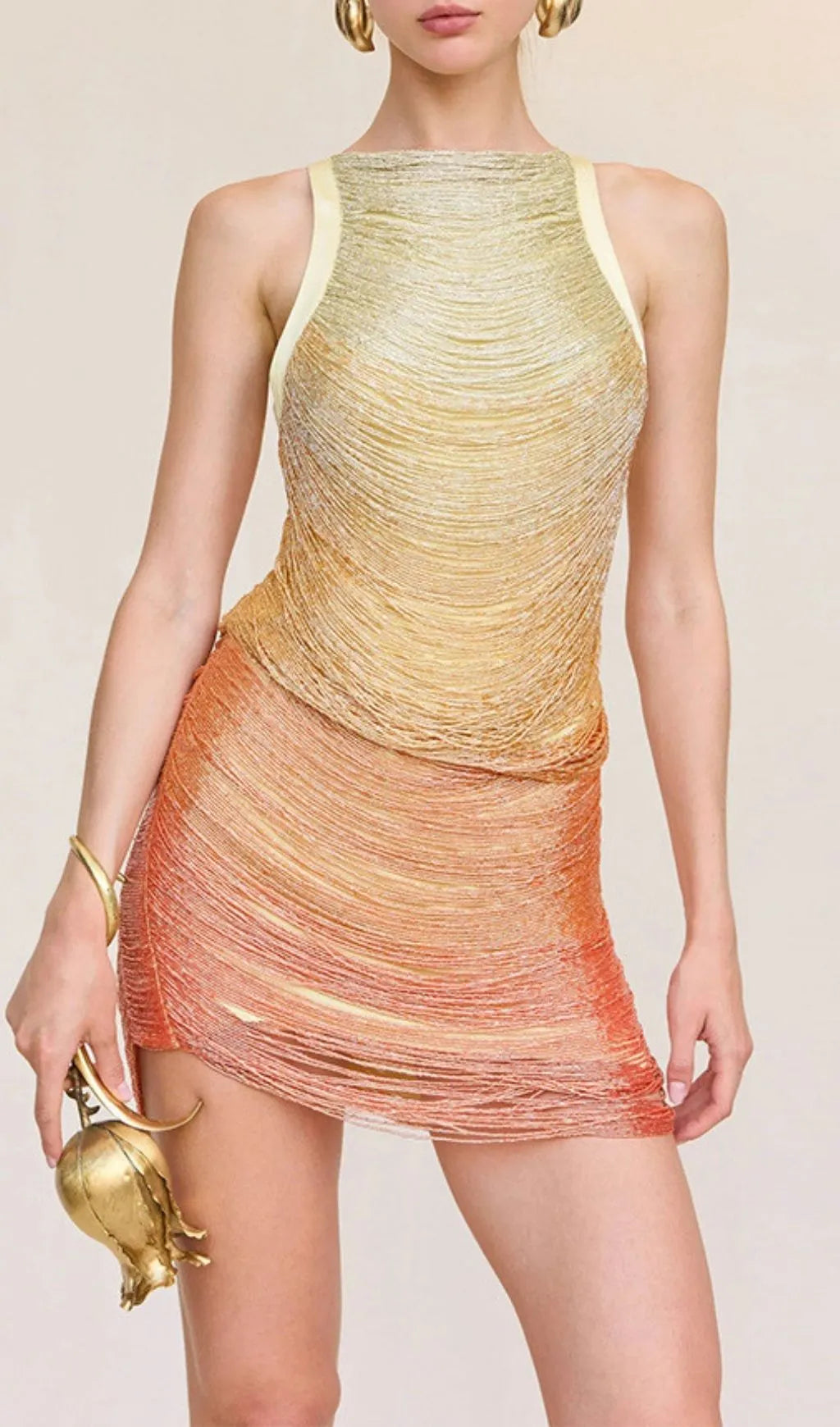 Laine Sleeveless Tassel Bandage Mini Dress Flowering Girl