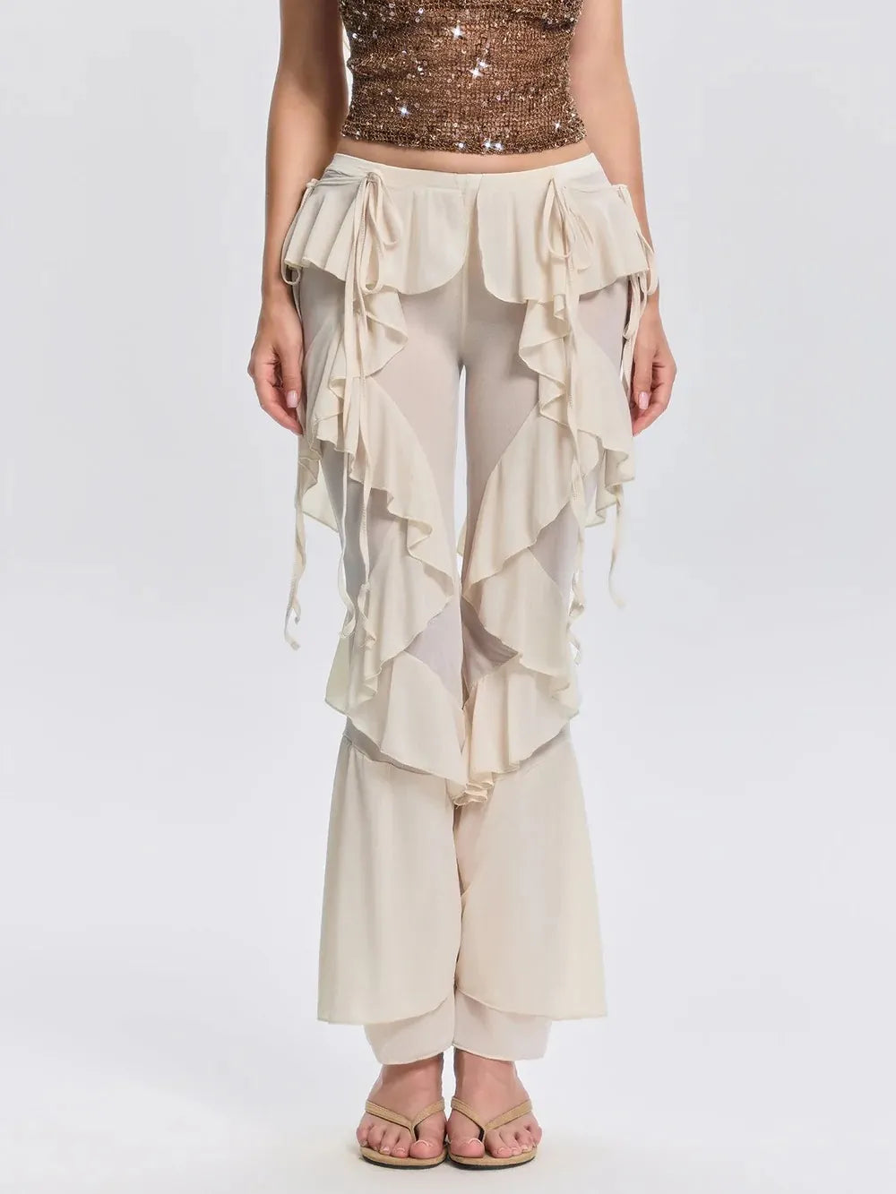 Norvela Ruffle Flare Pants Flowering Girl