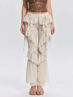Norvela Ruffle Flare Pants Flowering Girl