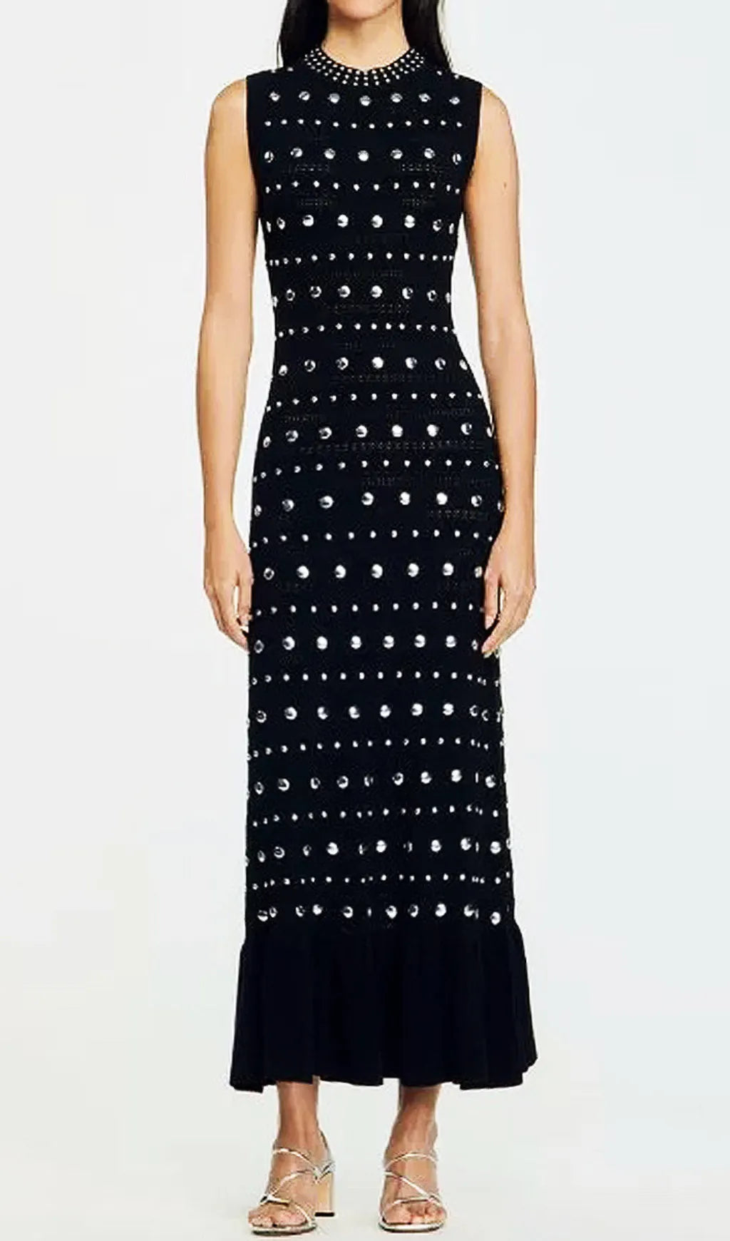 Hedia Rivet Knit Midi Dress Flowering Girl