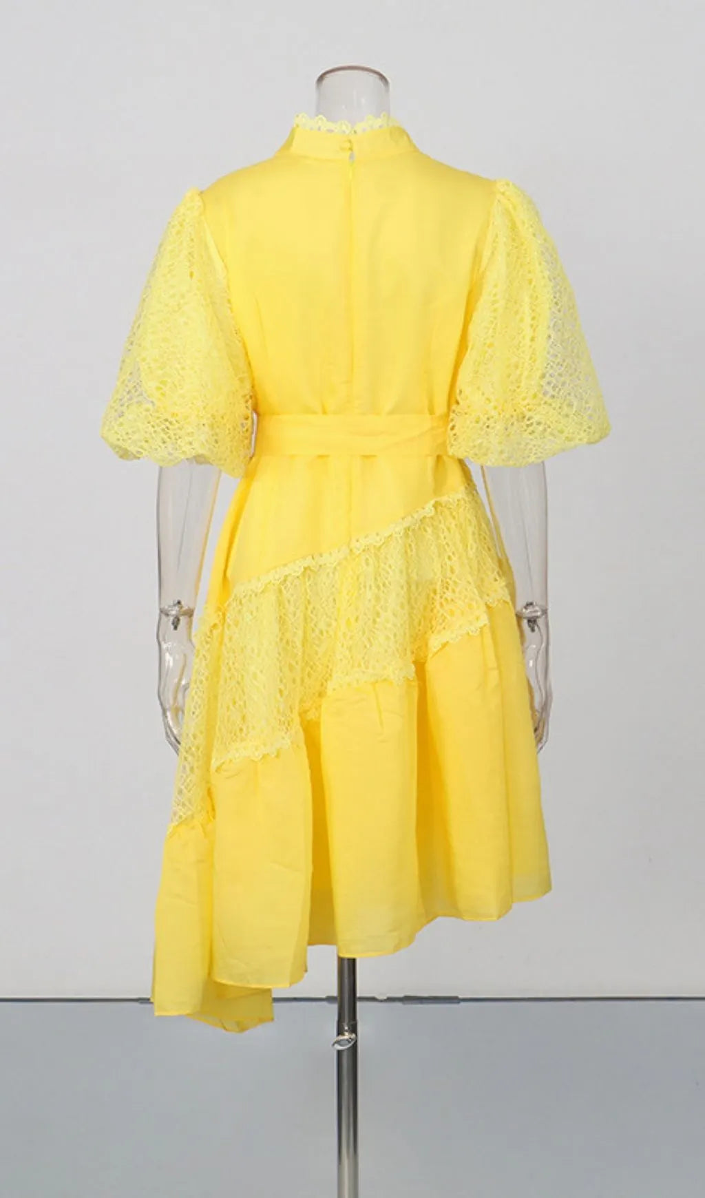 Leonora V-Neck Puff Sleeve Mini Dress Flowering Girl