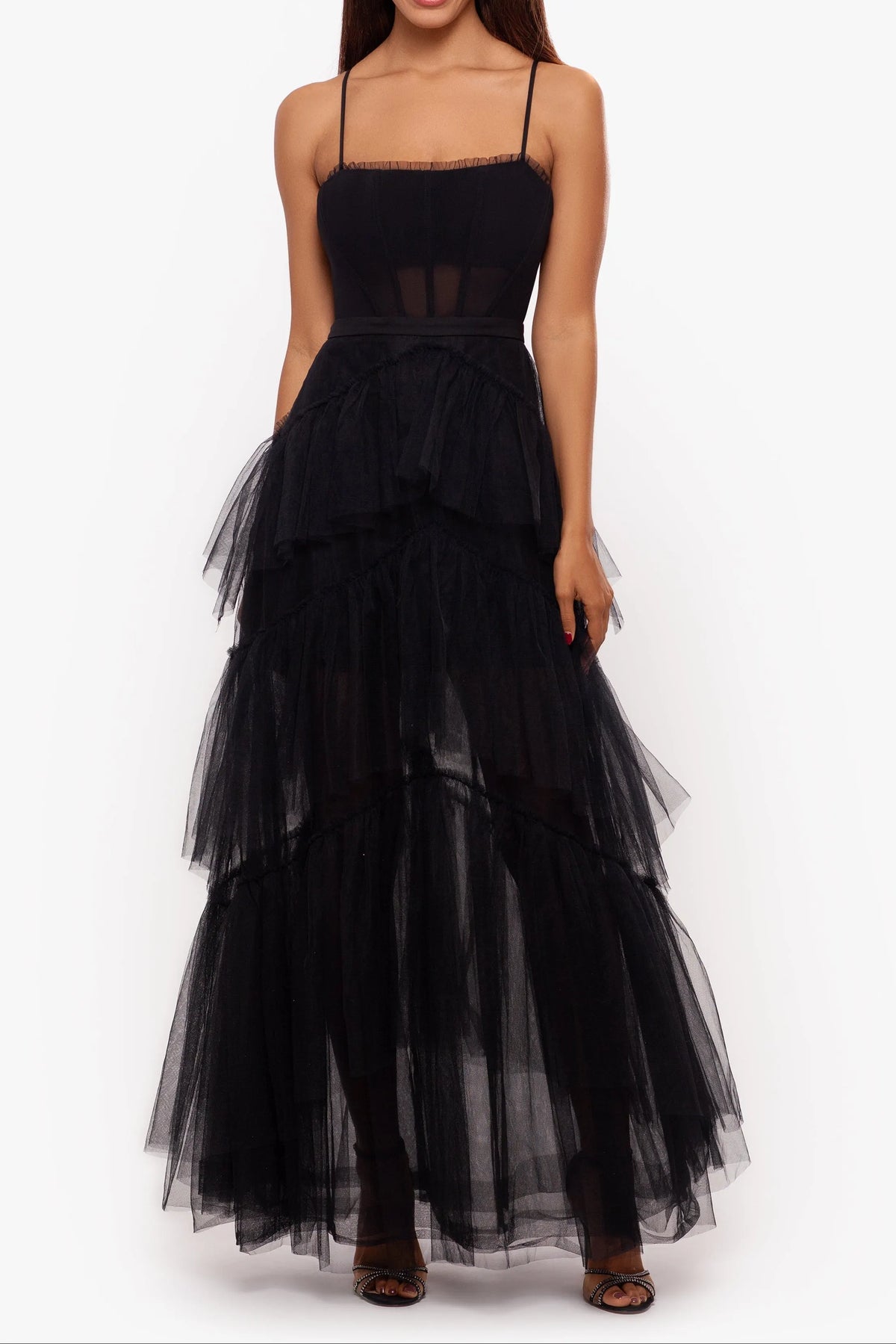 Jasmine Spaghetti Strap Mesh Corset Gown Flowering Girl