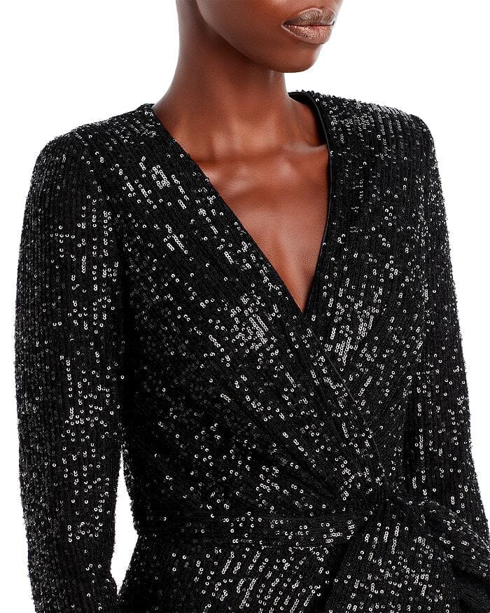 SEQUINED WRAP GOWN Flowering Girl