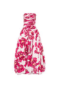 nancy Violette Bubble Hem Maxi Dress in pale red Flowering Girl