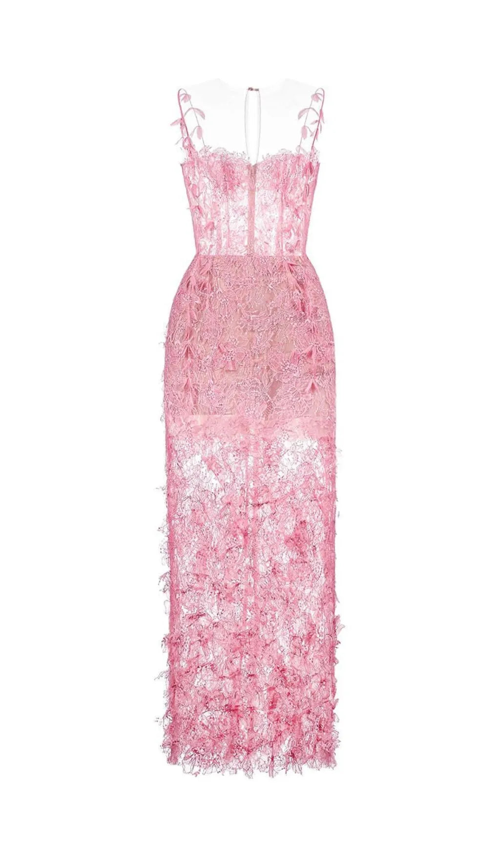 Argo Pink Bead Lace Pencil Dress Flowering Girl
