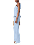 Pigalue Pleated Suit Pants Flowering Girl