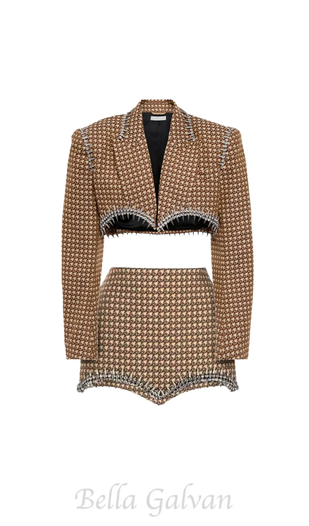 Frederica Crystal-embellished Blazer Set Flowering Girl