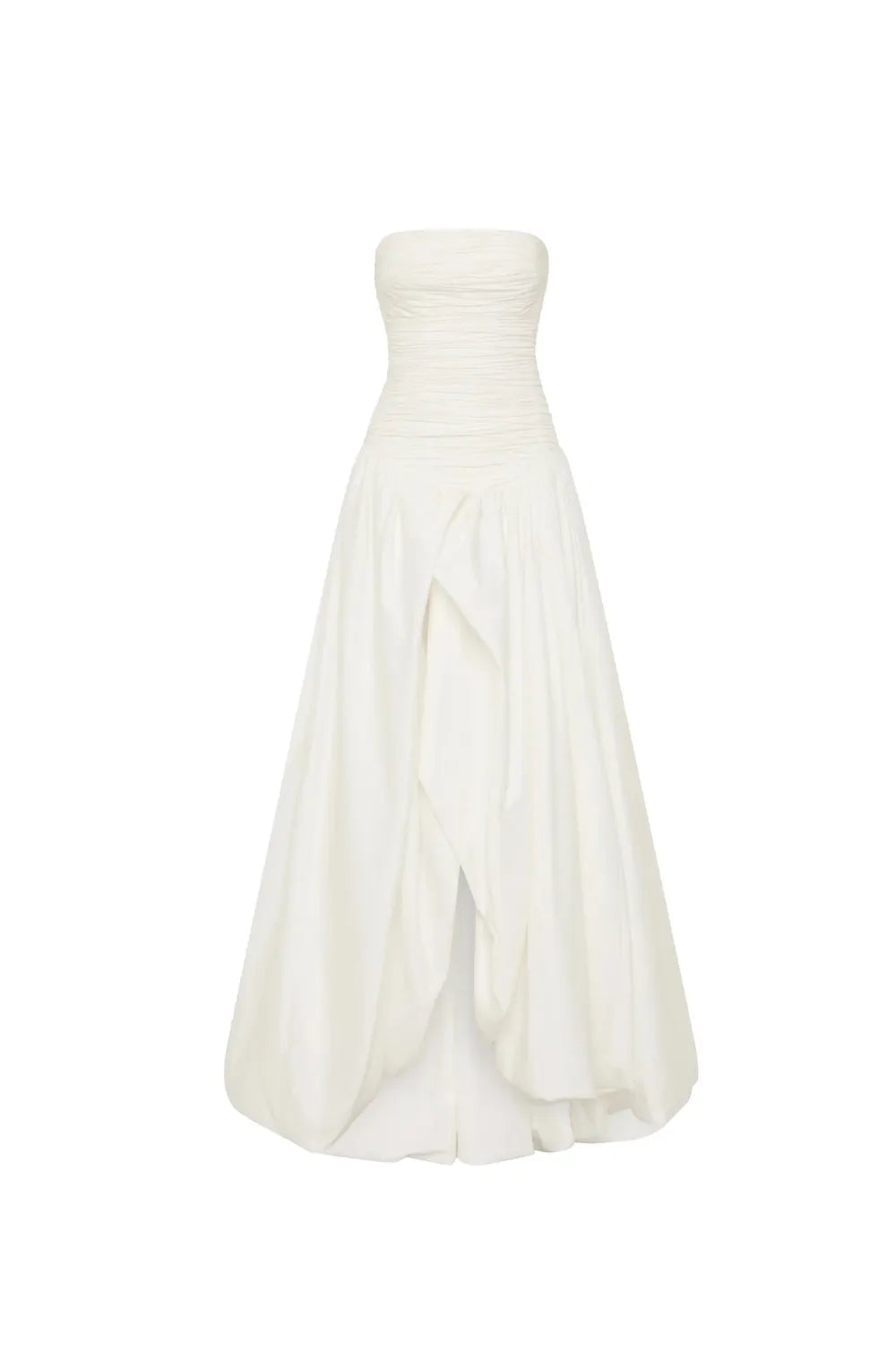 Nancy Bubble Hem Maxi Dress In Ivory Flowering Girl