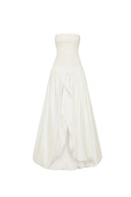 Nancy Bubble Hem Maxi Dress In Ivory Flowering Girl