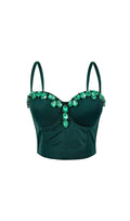 Jelena Diamante Crop Top Flowering Girl