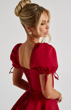 Annie Mini Dress - Red Flowering Girl