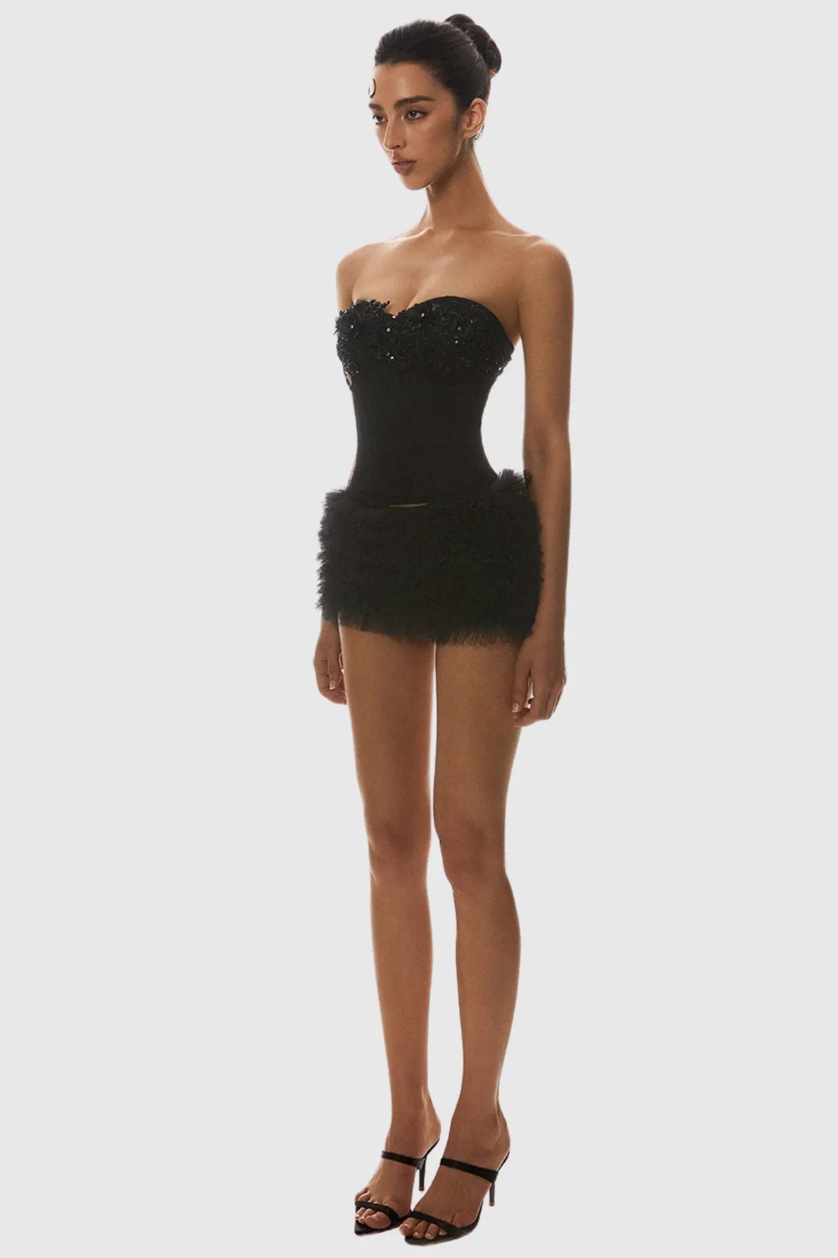 Nketia Sequin Embroidery Strapless Corset Flowering Girl