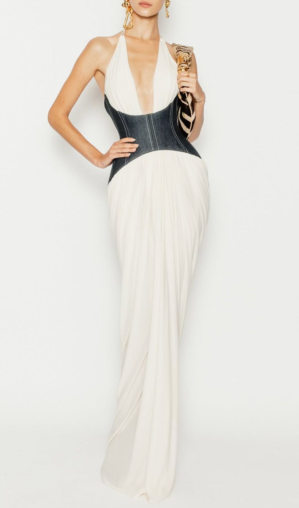 Emelda Halter Corset Maxi Dress Flowering Girl