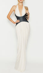 Emelda Halter Corset Maxi Dress Flowering Girl