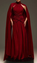 Evarix Cape Sleeve Maxi Dress Flowering Girl