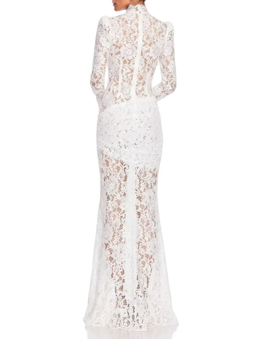 Ferith High Neck Lace Maxi Dress Flowering Girl