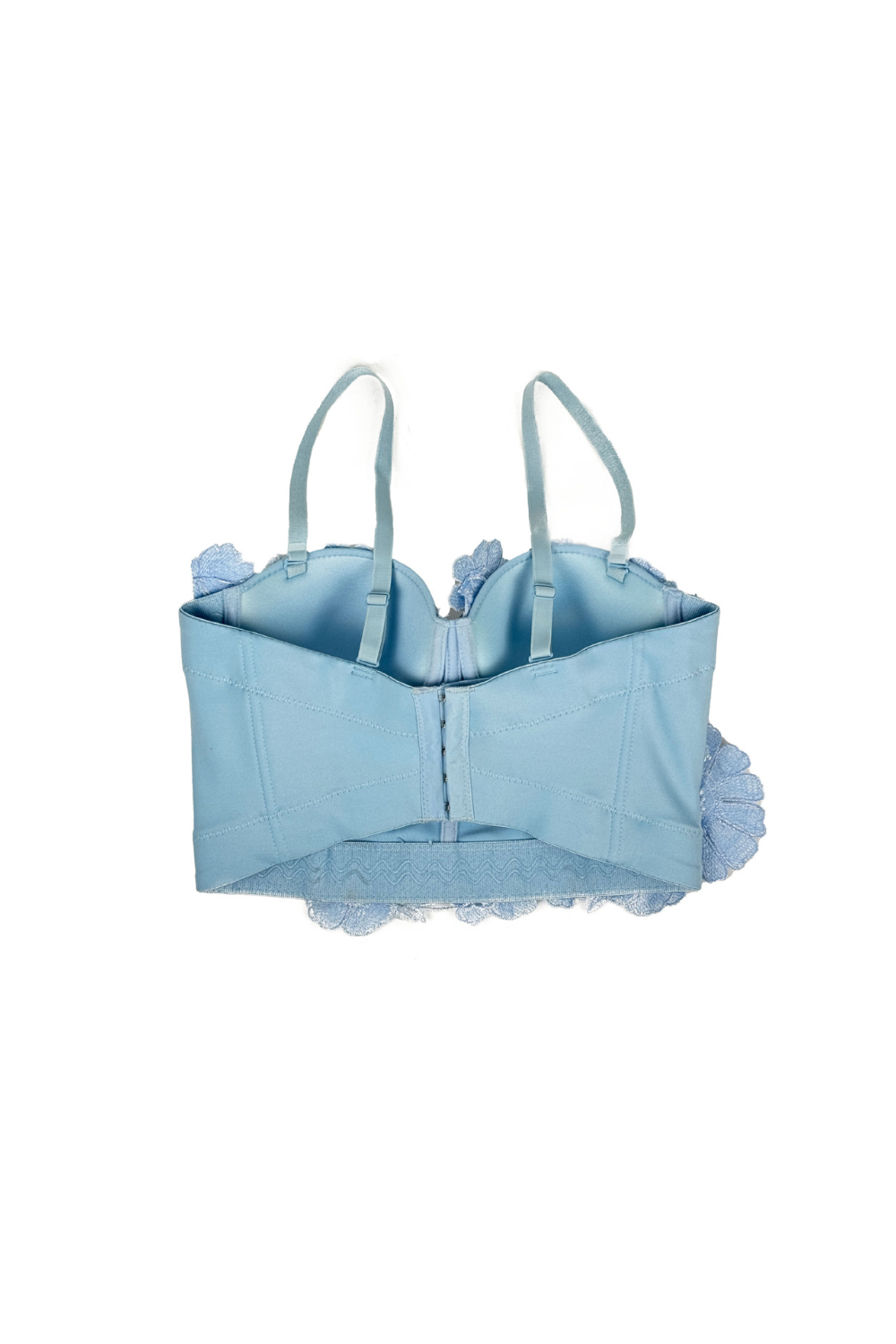 3D Flower Diamond Corset In Blue Flowering Girl