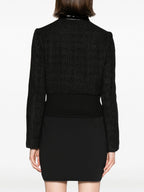 PATENT-TRIM TWEED BOMBER JACKET Flowering Girl