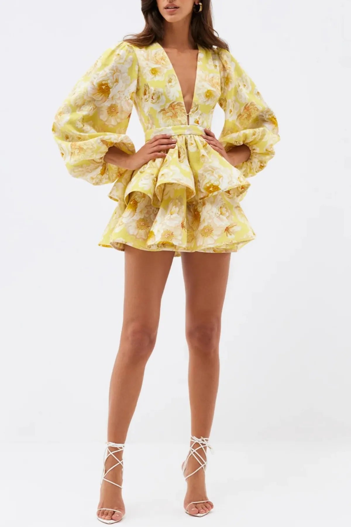 Ricardo Floral Print Mini Dress Flowering Girl