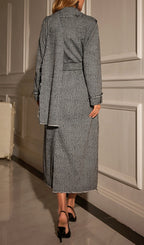 Astrid Collar Houndstooth Coat Flowering Girl