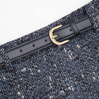 Blue Boucle Mini Skirt Flowering Girl