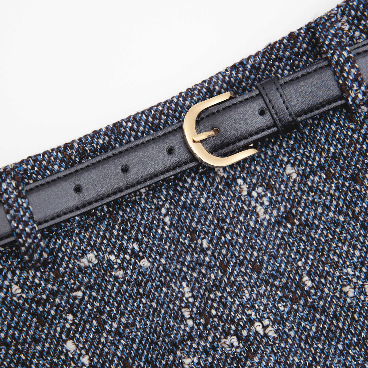 Blue Boucle Mini Skirt Flowering Girl