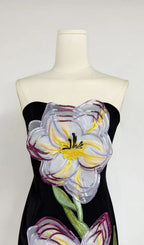 Evalina Strapless Flower Mini Dress Flowering Girl