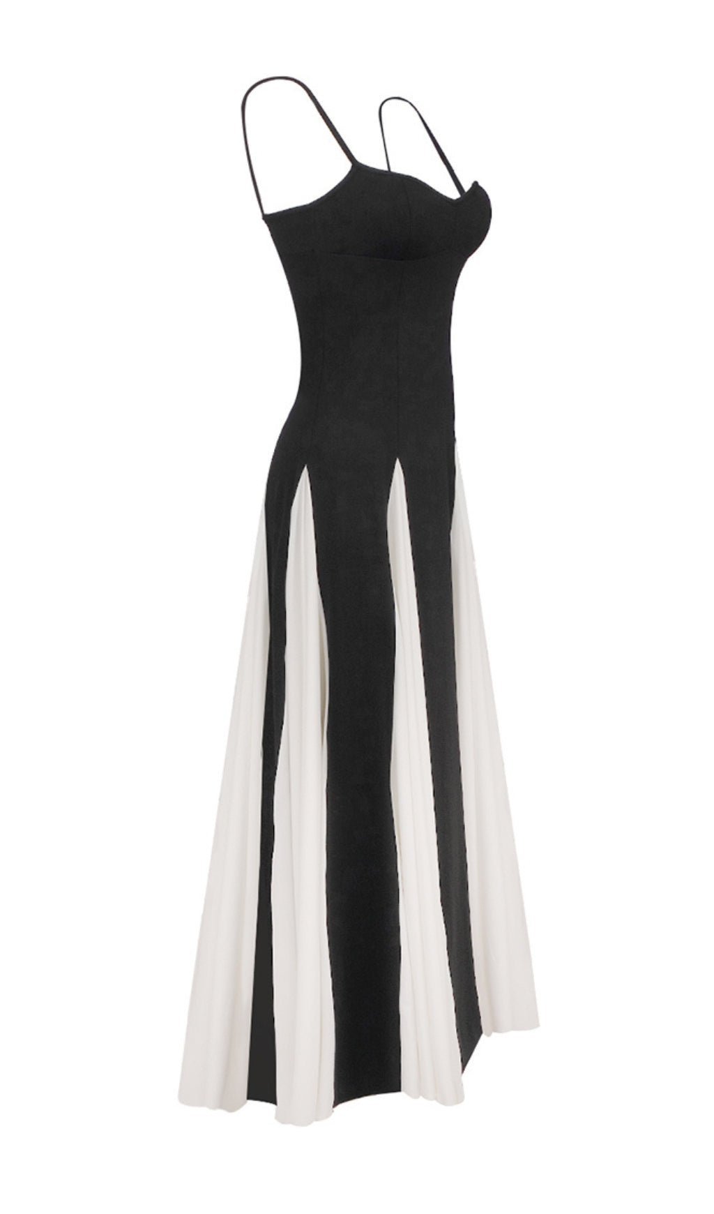 Brynna Black White Patchwork Maxi Dress Flowering Girl