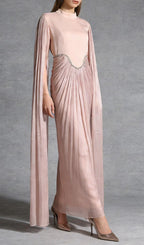Kalyca Pink Long Sleeve Maxi Dress Flowering Girl