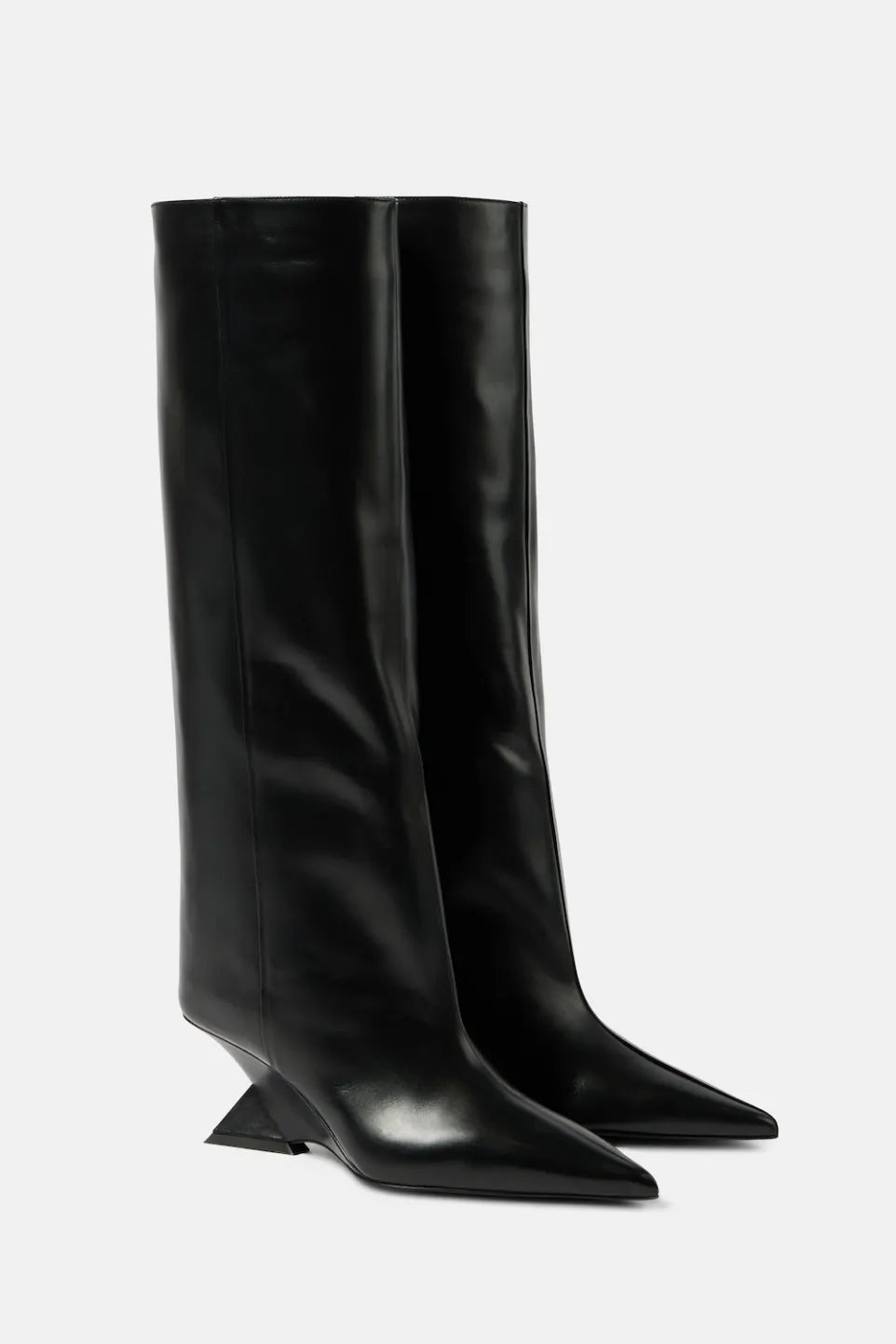 Astrid Heterotypic Knee-high Boots - Black Flowering Girl