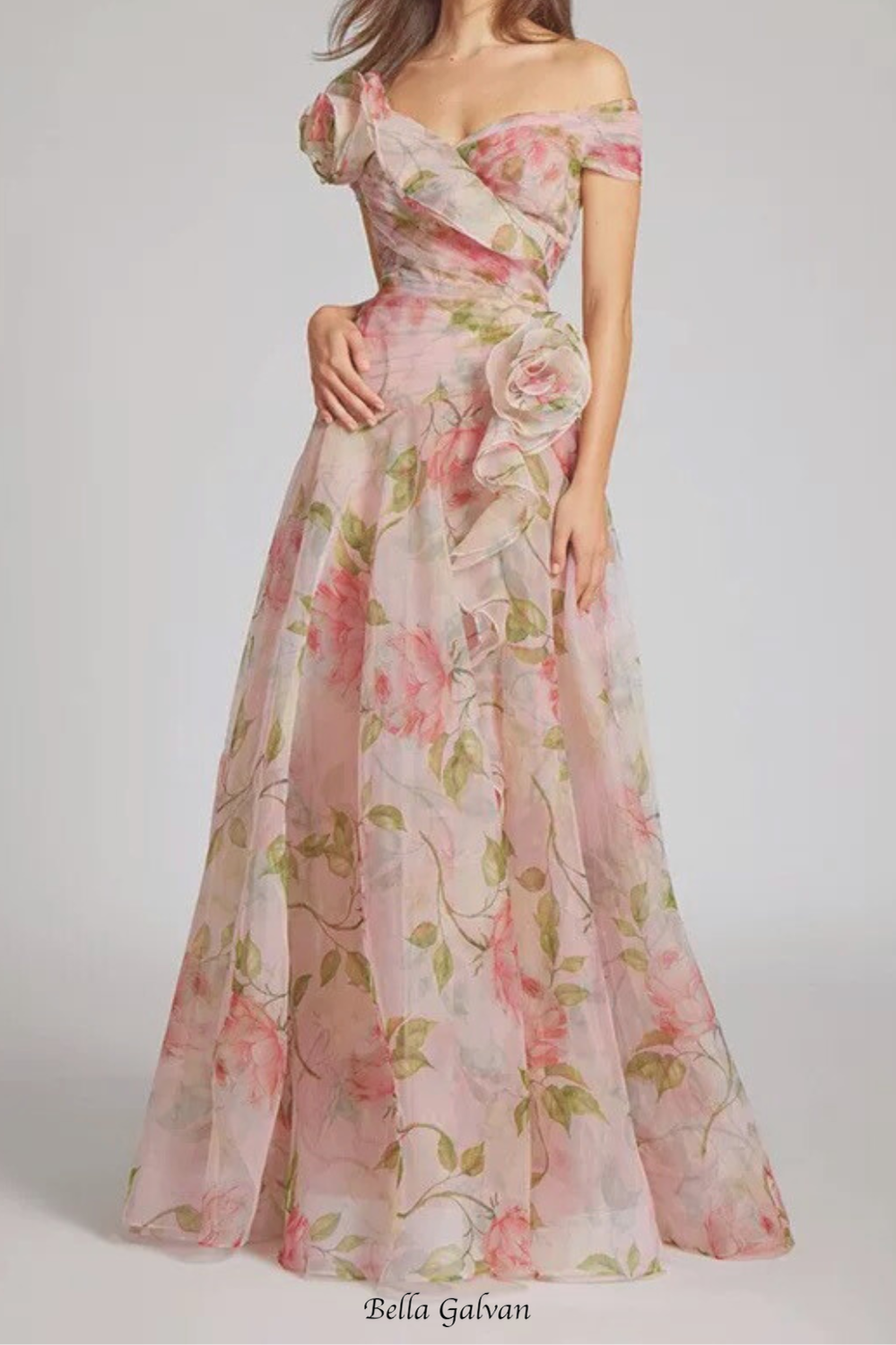 simona Sleeveless Flowers Flounce Maxi Dress Flowering Girl