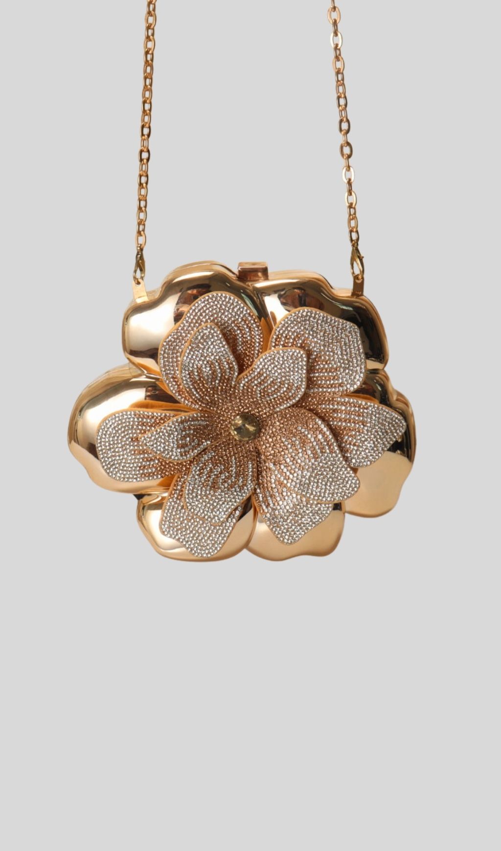 Khoi Gold Flower Diamante Bag Flowering Girl