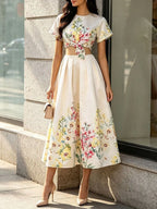 Marged Floral Two-Piece Set Flowering Girl