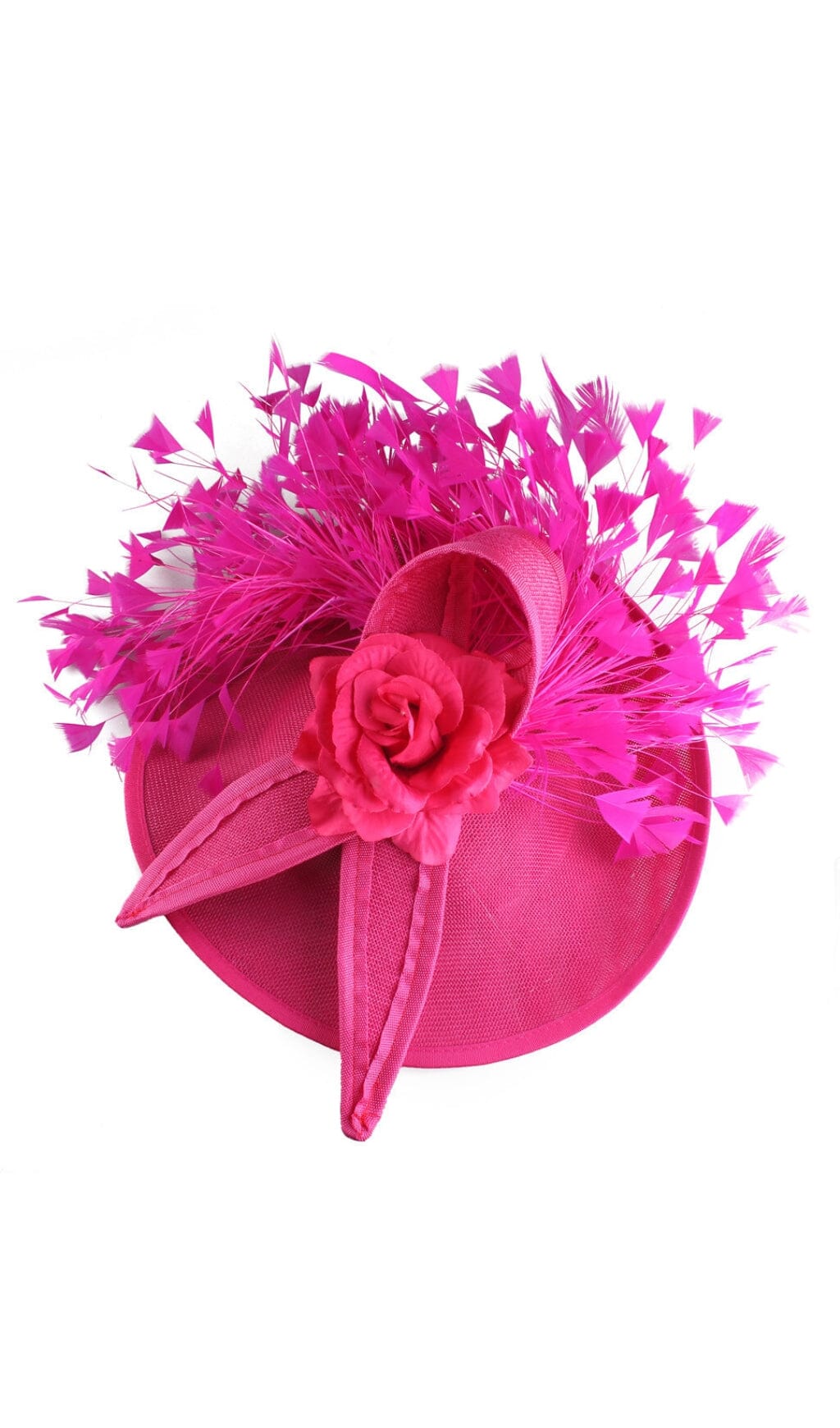 Pink Elegant Feather Fascinators Flowering Girl