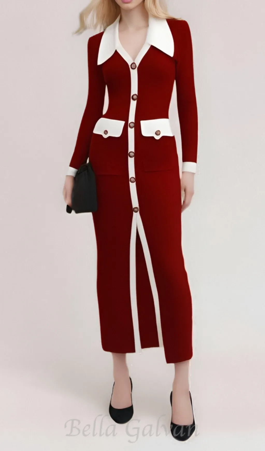 Alphaeus Lapel Button Knit Coat Flowering Girl