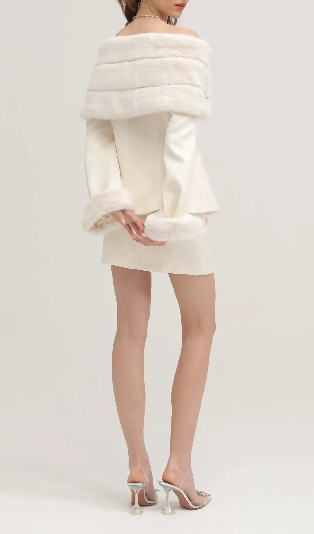 Balthasar Faux-Fur Jacket & Skirt Set Flowering Girl