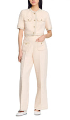 Decorative Tweed Trousers Flowering Girl