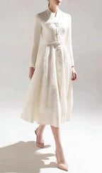 Jamir Lace Long Sleeve Midi Dress Flowering Girl
