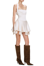 Charnelle Halter Silky Mini Dress Flowering Girl