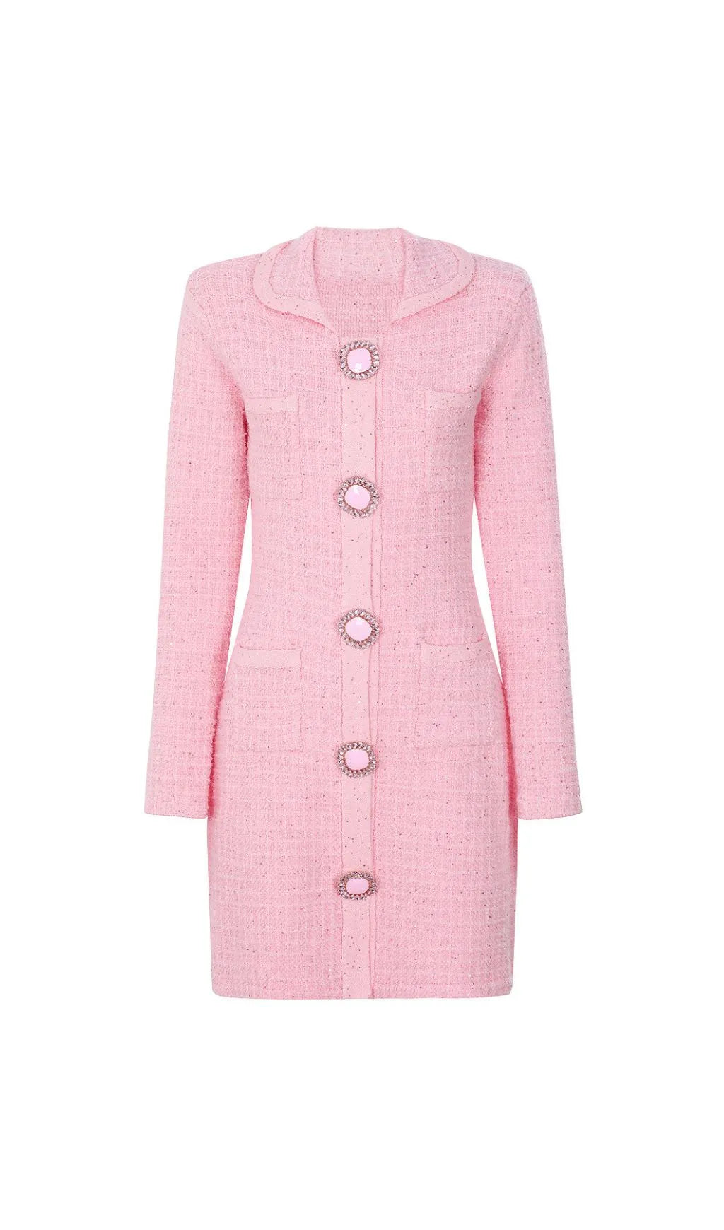 Joanna Knit Long Sleeve Mini Dress Flowering Girl