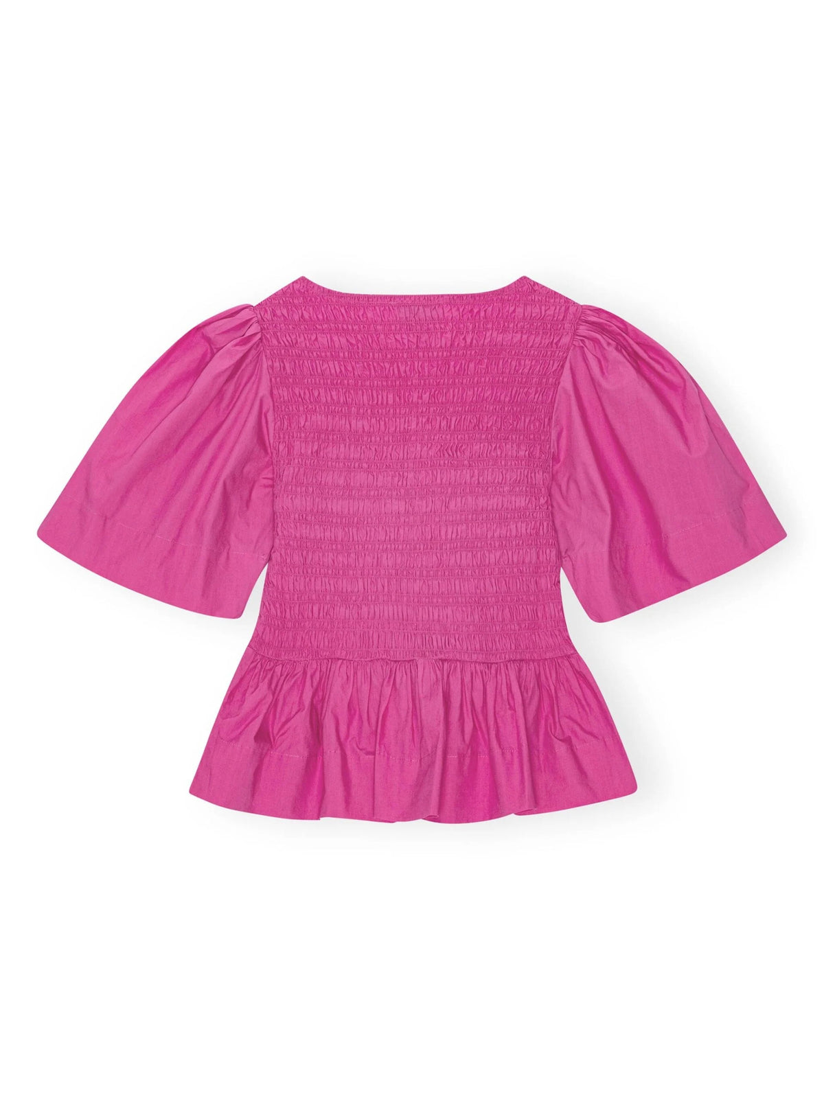 PINK SHIRRED PEPLUM BLOUSE Flowering Girl