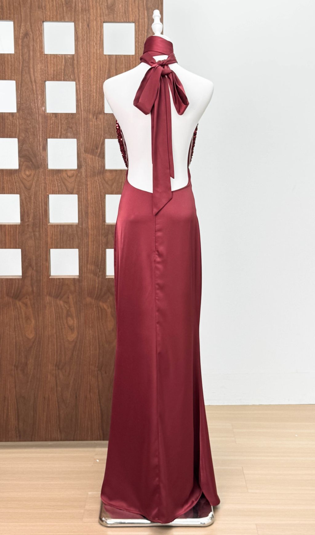 Joffrey Red Halter Sequin Maxi Dress Flowering Girl
